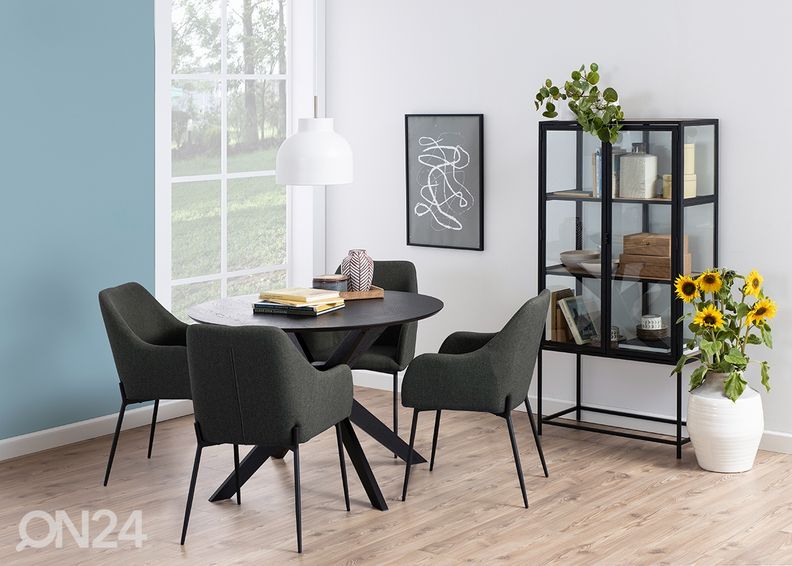 Söögilaud Fresno Ø 105 cm suurendatud