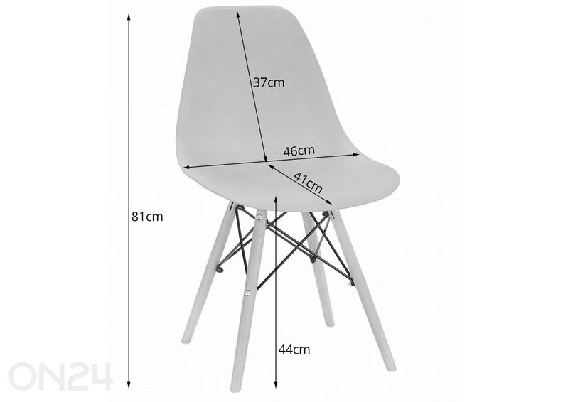 Söögilaud ja 3 tooli suurendatud