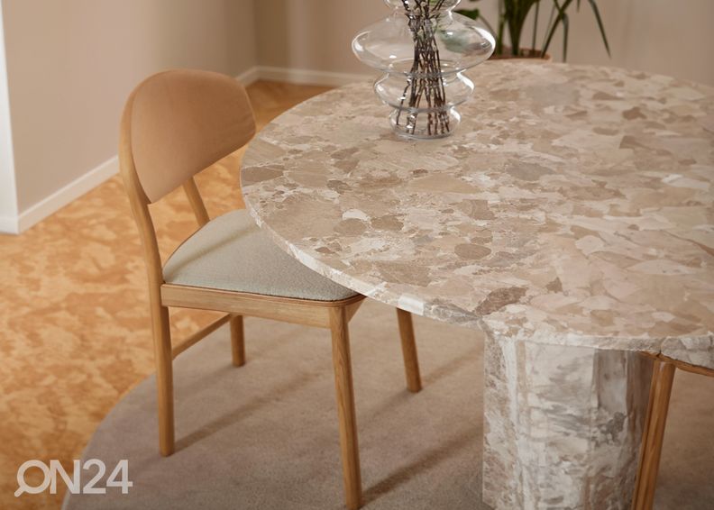 Söögilaud marmorist Nex Ø 130 cm suurendatud