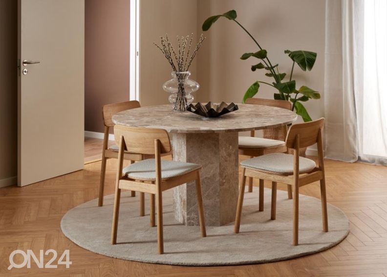 Söögilaud marmorist Nex Ø 130 cm suurendatud