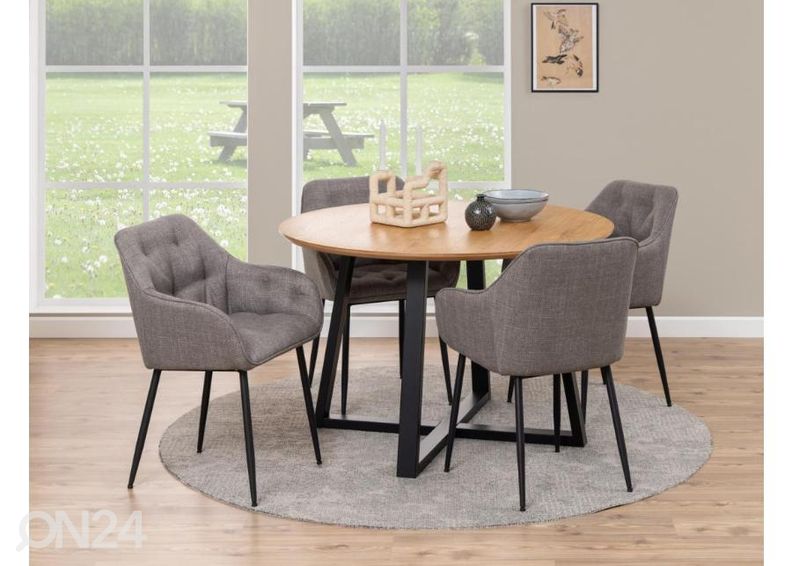 Söögilaud Marta Ø 120 cm suurendatud