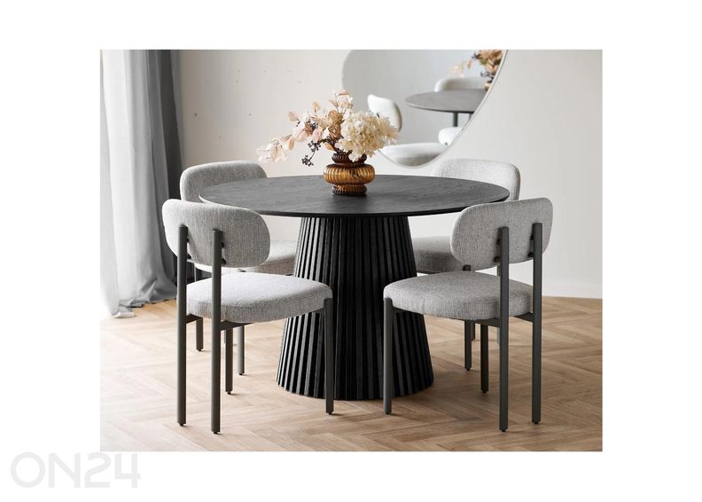 Söögilaud Osaka Ø 120 cm suurendatud