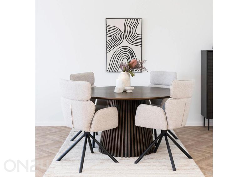 Söögilaud Osaka Ø 140 cm suurendatud