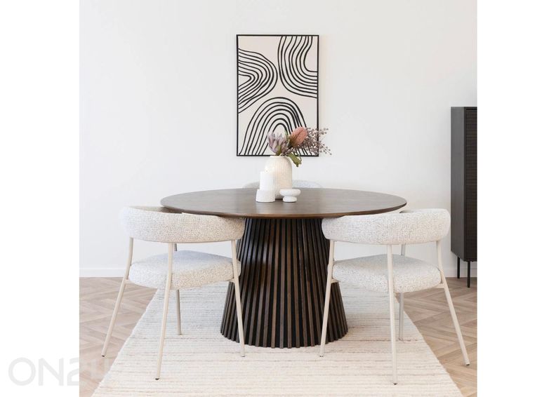 Söögilaud Osaka Ø 140 cm suurendatud