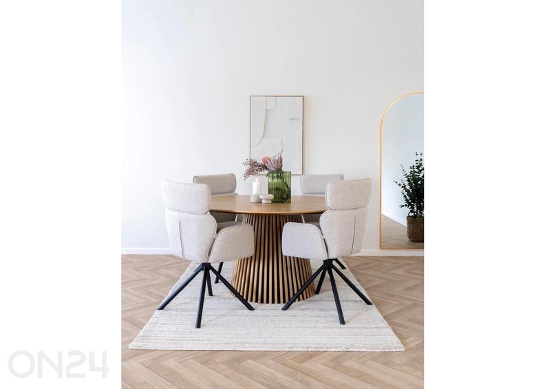 Söögilaud Osaka Ø 140 cm suurendatud