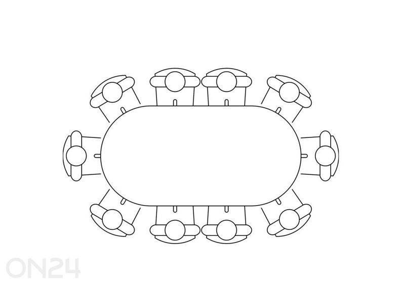 Söögilaud Oscar 100x200 cm suurendatud