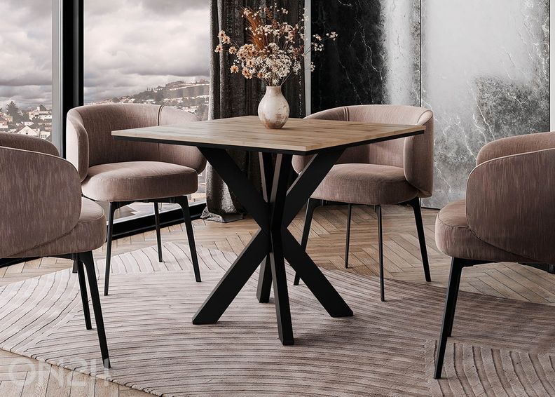 Söögilaud Paro 90x90 cm suurendatud