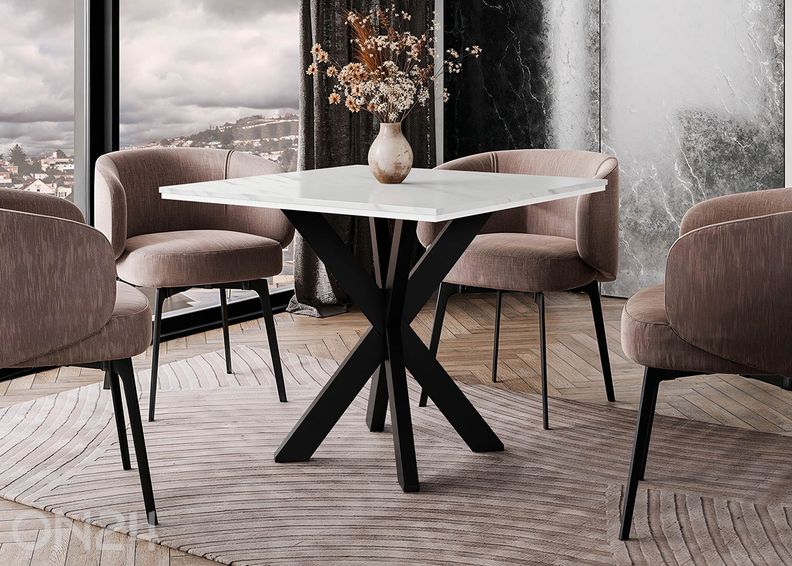 Söögilaud Paro 90x90 cm suurendatud