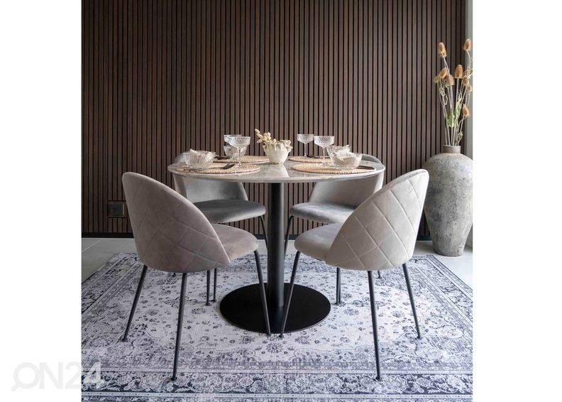 Söögilaud Piacenza Ø110 cm suurendatud