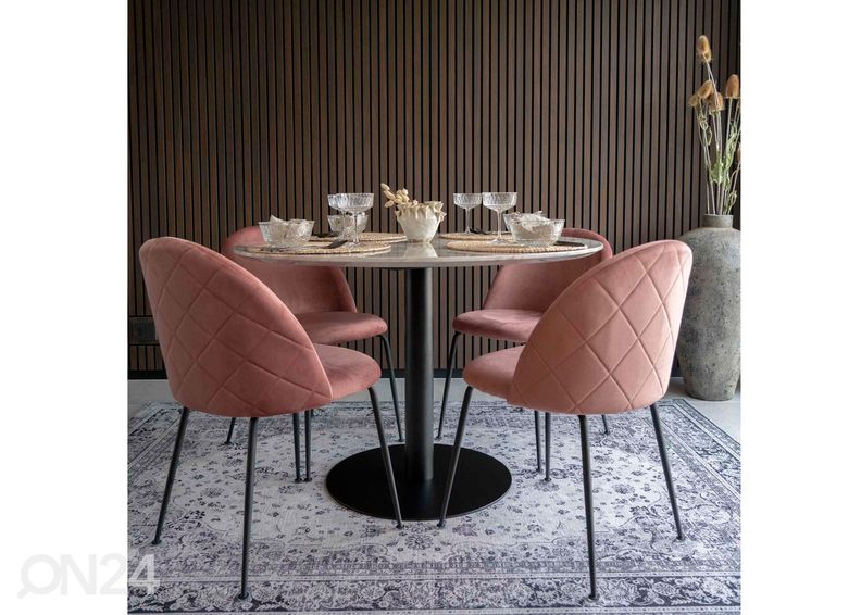 Söögilaud Piacenza Ø110 cm suurendatud