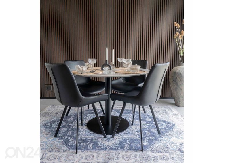 Söögilaud Piacenza Ø110 cm suurendatud