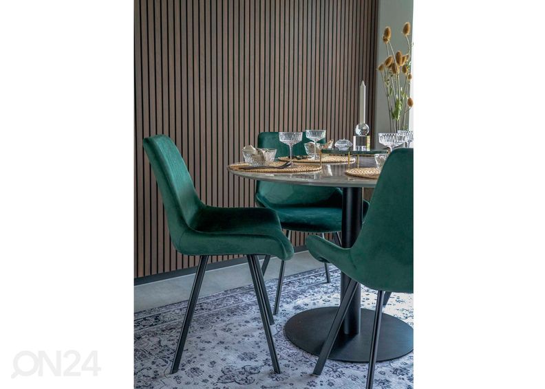 Söögilaud Piacenza Ø110 cm suurendatud