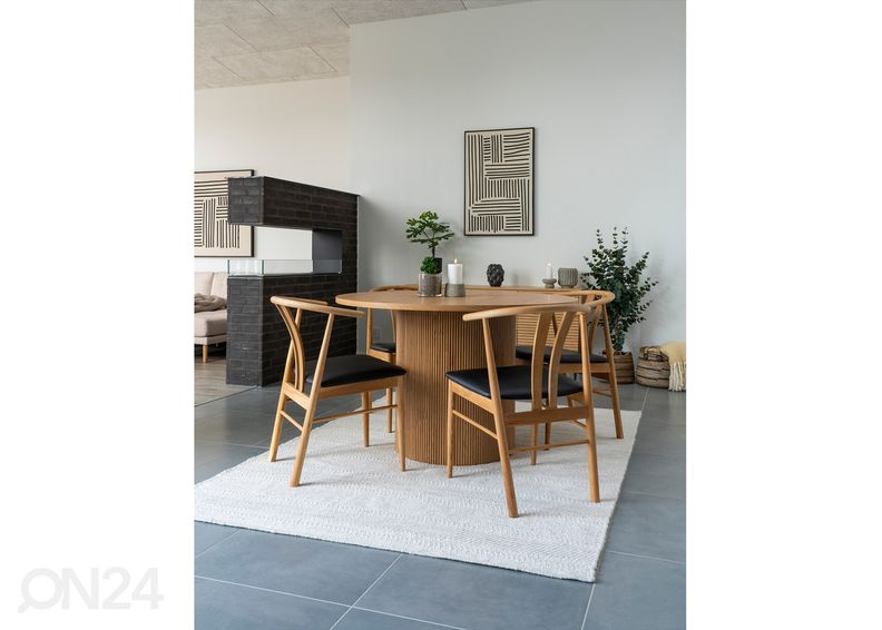 Söögilaud Rize Ø120 cm suurendatud