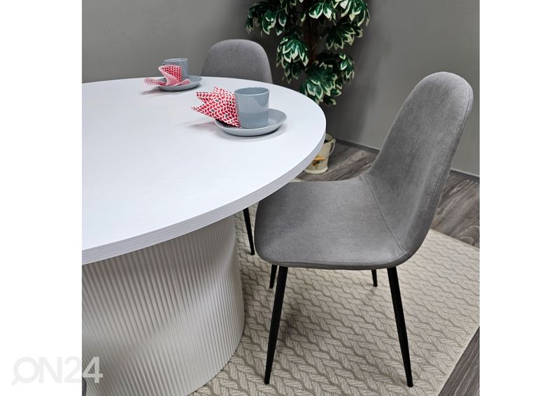 Söögilaud Sierra Ø 120 cm + toolid Sara 4 tk suurendatud