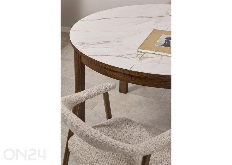 Söögilaud Soro Ø120 cm suurendatud