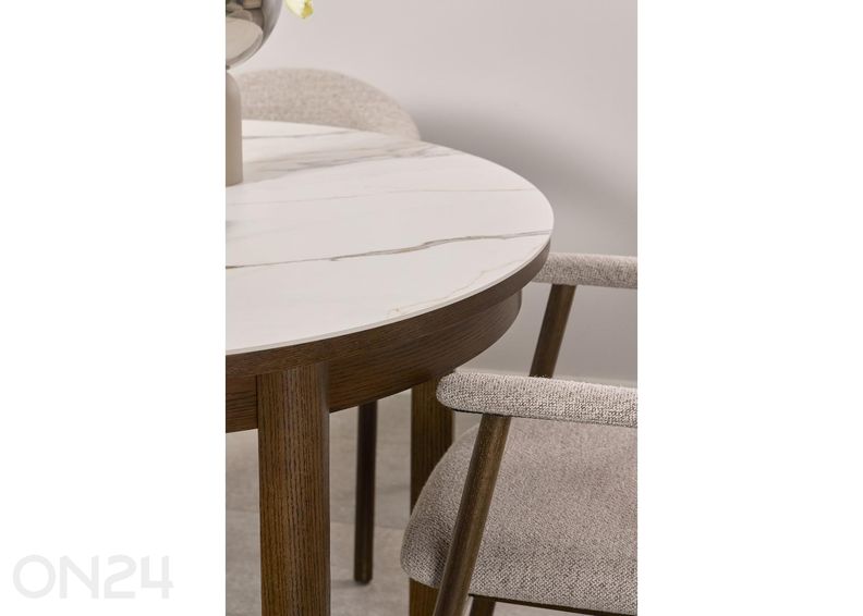 Söögilaud Soro Ø120 cm suurendatud