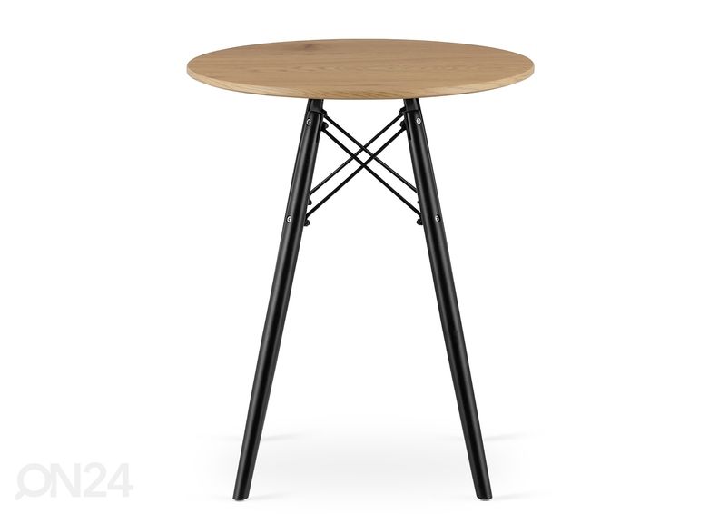 Söögilaud Todi Ø60 cm, meevärvi tamm suurendatud