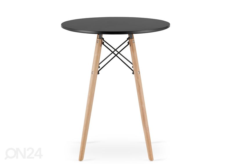 Söögilaud Todi Ø60 cm, must suurendatud