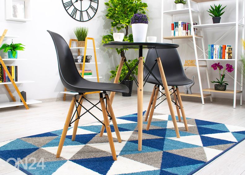 Söögilaud Todi Ø60 cm, must suurendatud