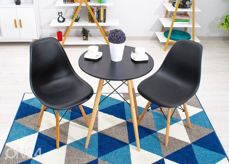 Söögilaud Todi Ø60 cm, must suurendatud