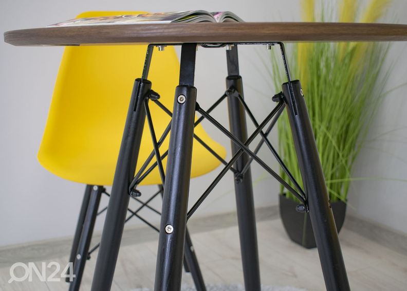 Söögilaud Todi Ø60 cm, tume saar suurendatud