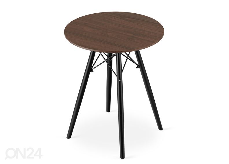 Söögilaud Todi Ø60 cm, tume saar suurendatud