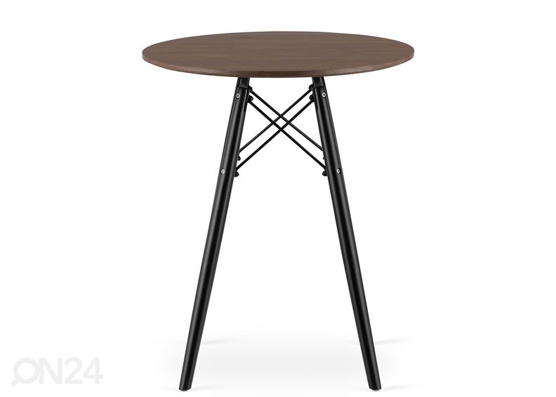 Söögilaud Todi Ø60 cm, tume saar suurendatud