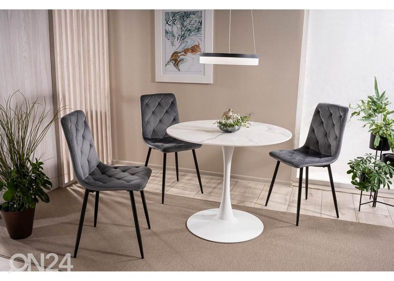 Söögilaud Verte Ø 90 cm suurendatud