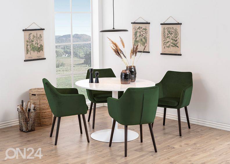 Söögilaud Vista Ø110 cm suurendatud