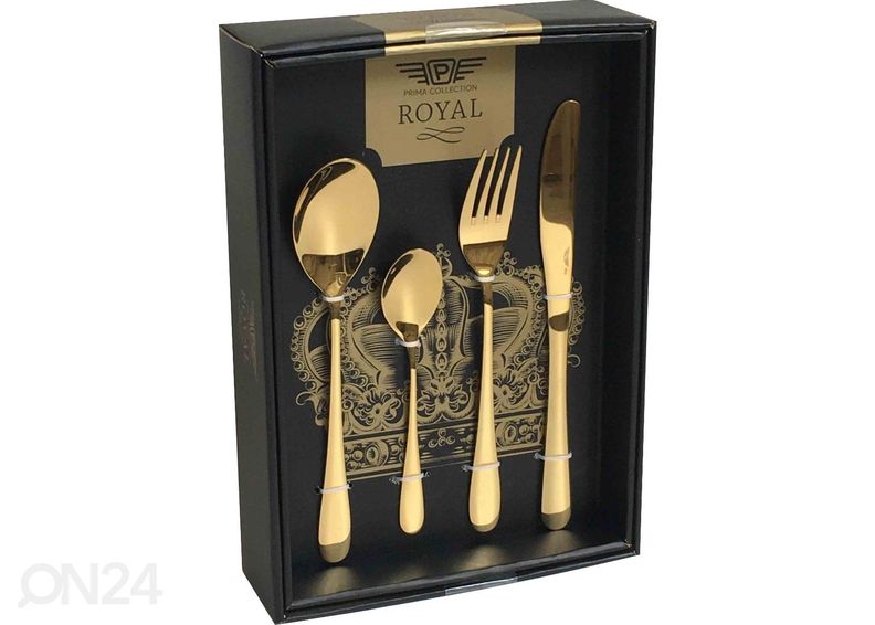 Söögiriistade komplekt Princess, kuld 24 tk suurendatud