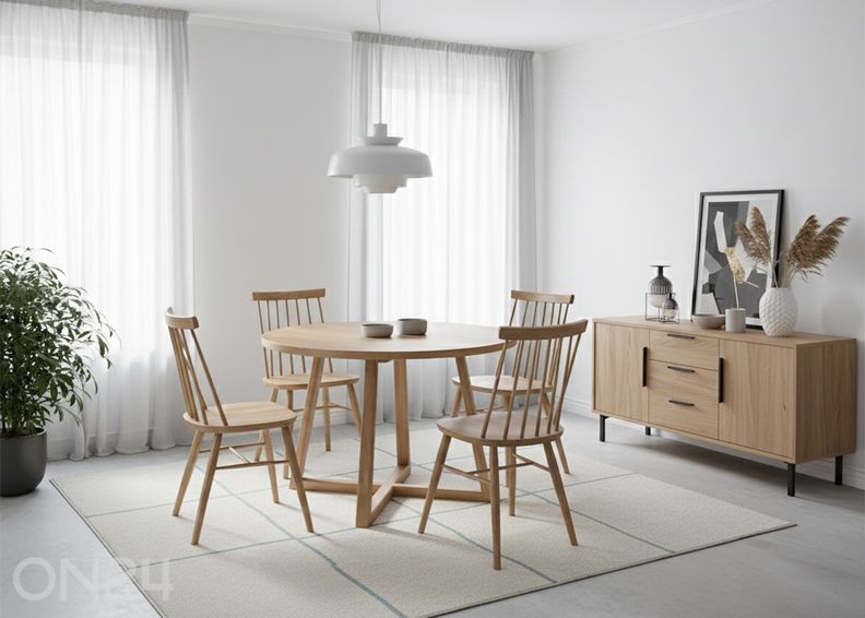 Söögitoakomplekt tammepuidust Merbi 10 suurendatud