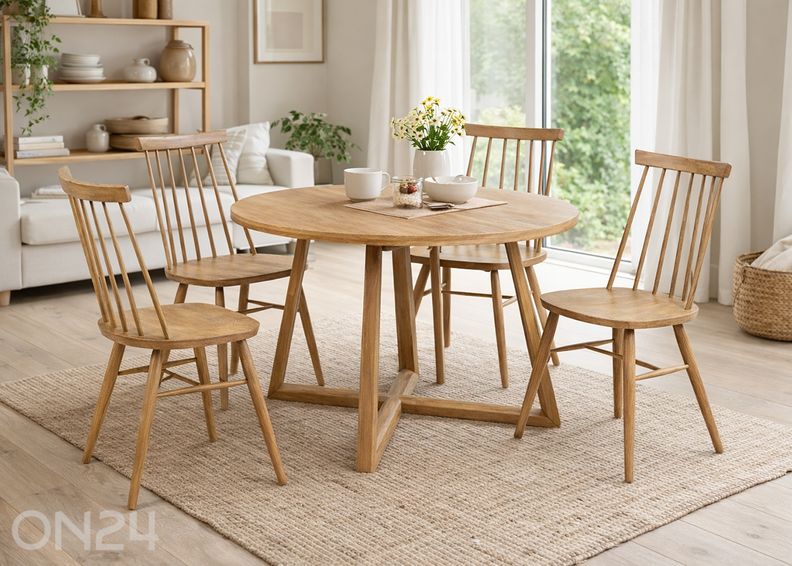 Söögitoakomplekt tammepuidust Merbi 10 suurendatud