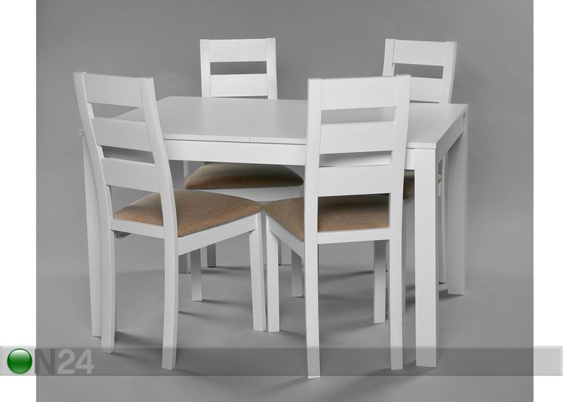 Söögitoakomplekt Trento/Parma valge suurendatud