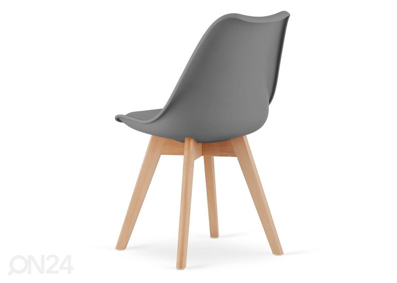 Söögitoolide komplekt 2tk, grafiithall/naturaalne suurendatud