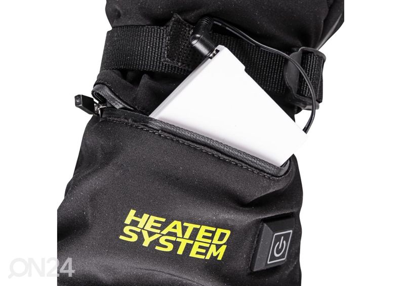 Soojendusega kindad inSPORTline HEATster must suurendatud