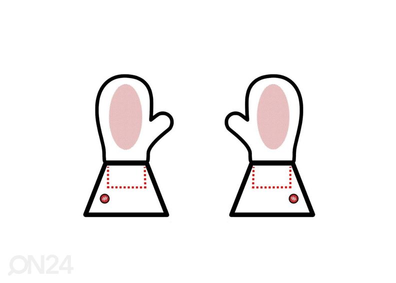 Soojendusega kindad inSPORTline HEATster must suurendatud