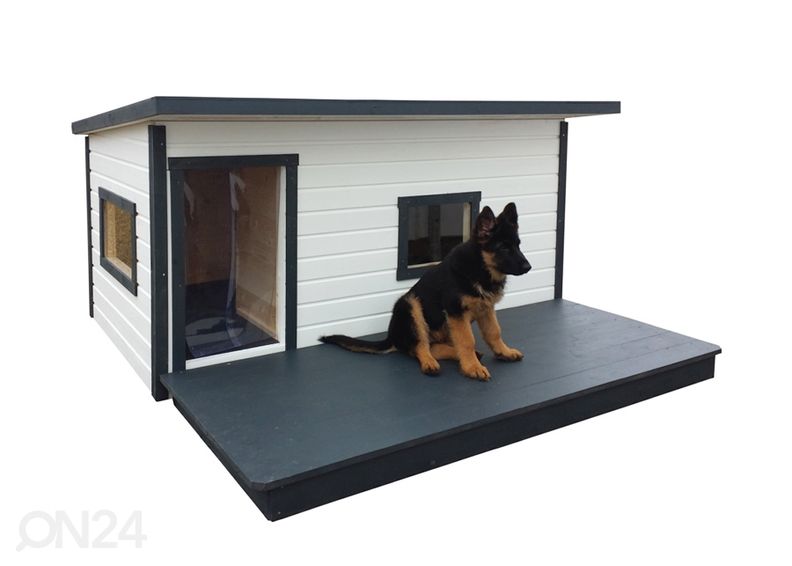 Soojustatud koerakuut terrassiga Boss 4 suurendatud
