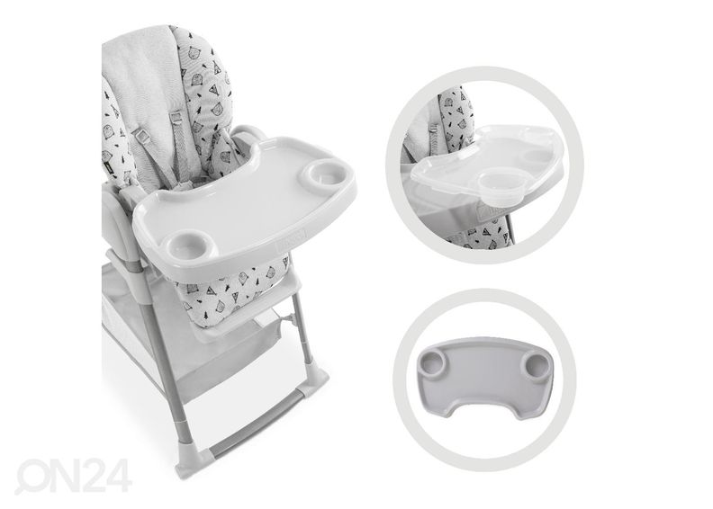 Söötmistool koos lamamistooliga Hauck Comfort Sit N Relax 3in1 Nordic hall suurendatud