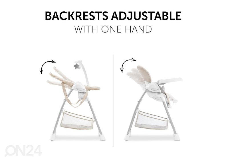 Söötmistool koos lamamistooliga Hauck Disney Sit N Relax Winnie the Pooh beež suurendatud