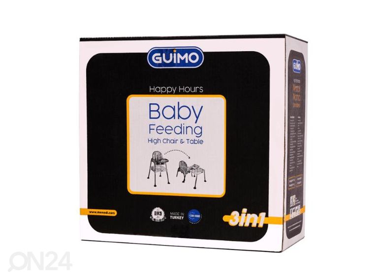 Söötmistool / laste laud ja tool 3in1 suurendatud