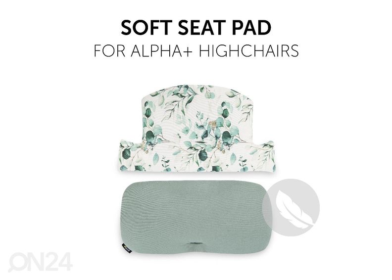 Söötmistooli padjad Hauck Select Alpha Jersey Leaves mündiroheline suurendatud