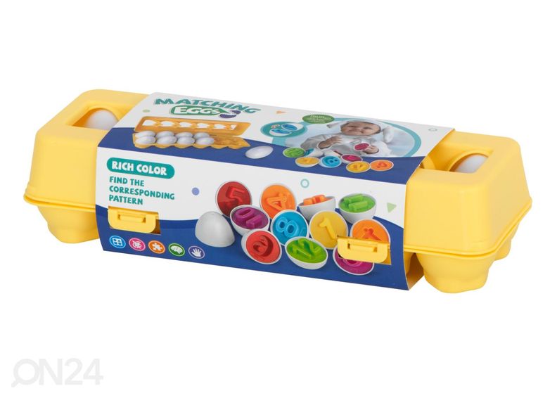 Sorteerimismäng numbritega munad 12 tk suurendatud