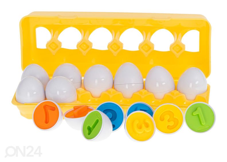 Sorteerimismäng numbritega munad 12 tk suurendatud