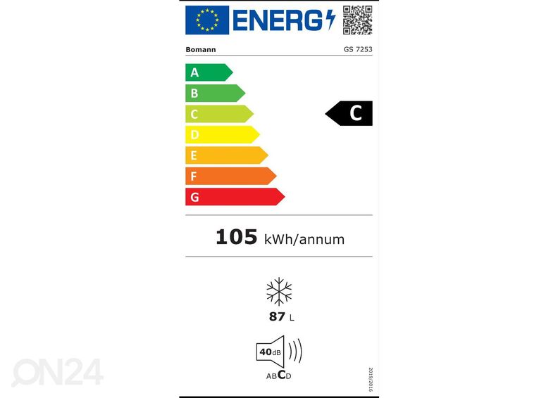 Sügavkülmik Bomann GS7253SIX must inox suurendatud