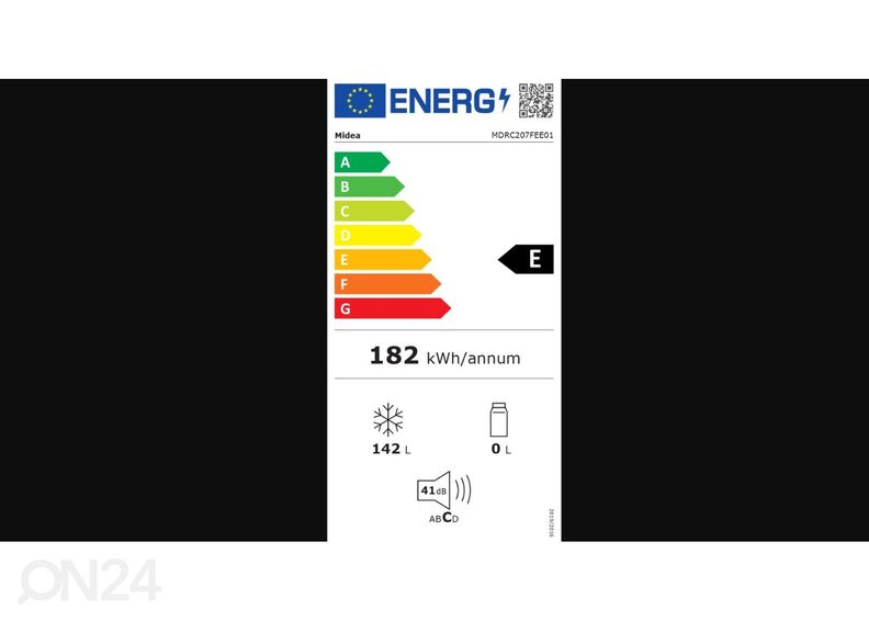 Sügavkülmkirst Midea MDRC207FEE01 suurendatud