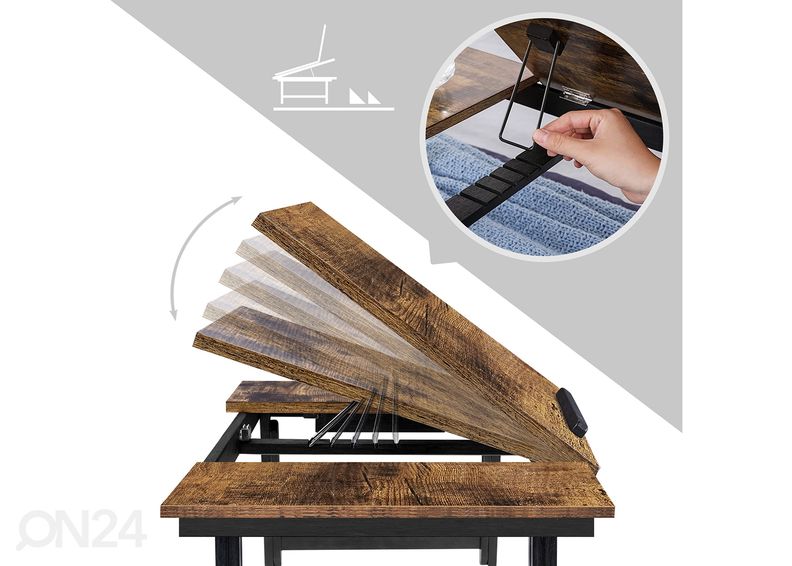 Sülearvuti alus, pruun/must suurendatud