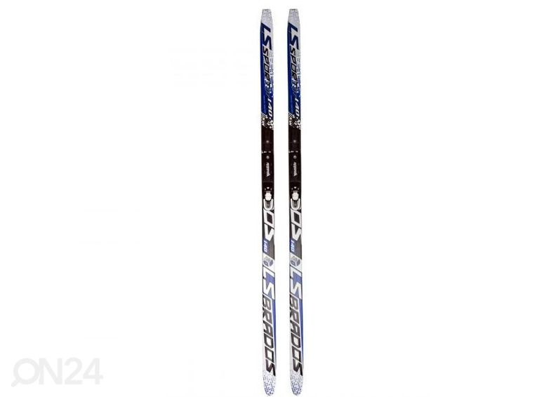 Suusakomplekt noortele kalasaba mustriga 150-170 cm suurendatud