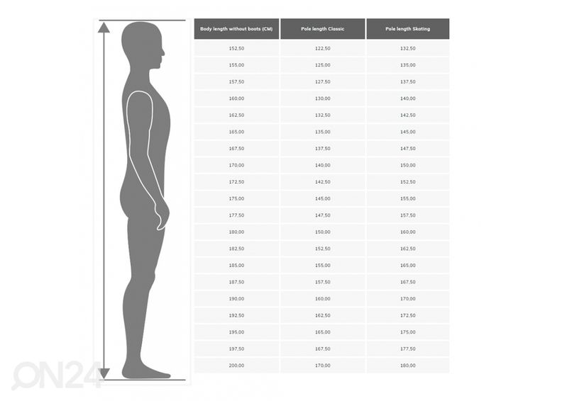 Suusakomplekt täiskasvanutele kalasaba mustriga 180-200 cm suurendatud
