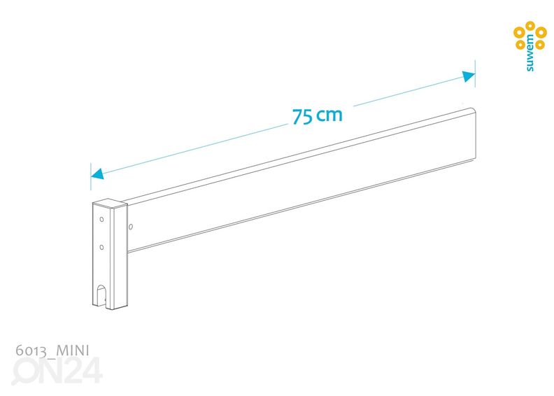 Suwem eesmine turvapiire lastevoodile Lahe MINI suurendatud