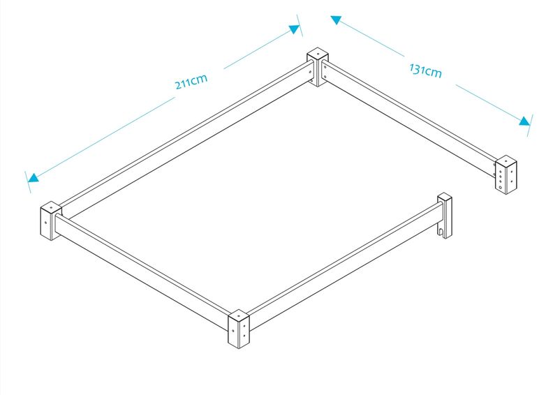 Suwem turvapiire voodile Lahe 120x200 cm suurendatud